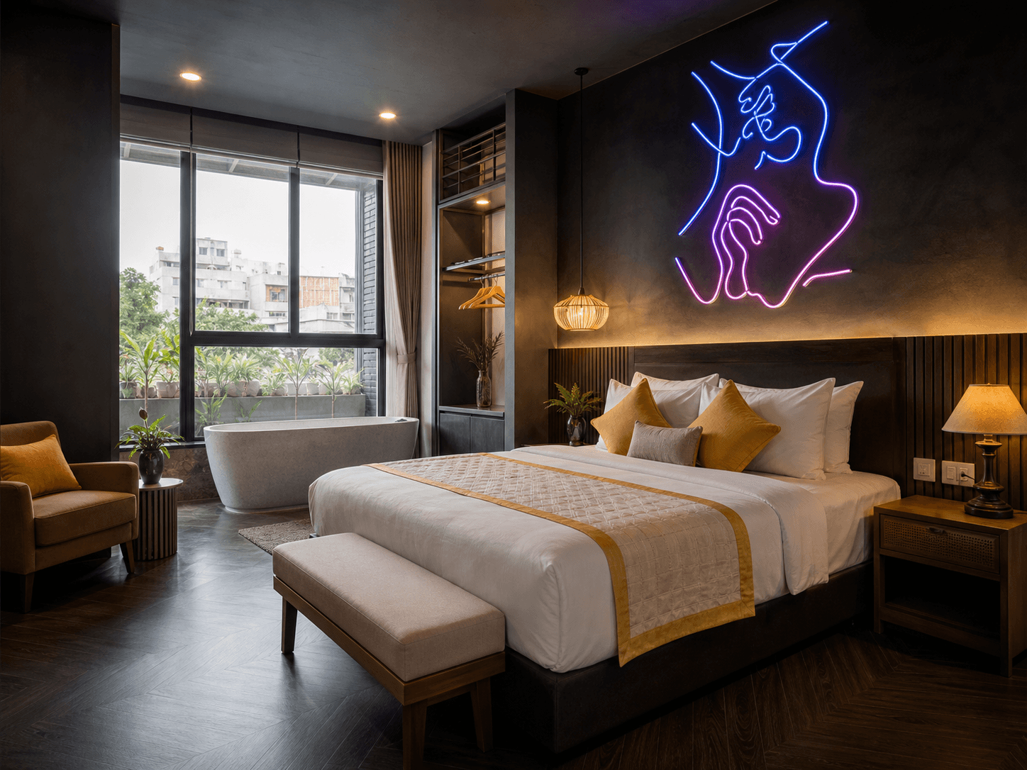 Boutique hotel room brand direction visual